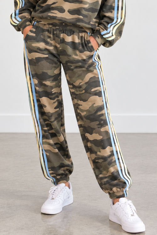 Alpine Camo Stripe Joggers by Vintage Havana