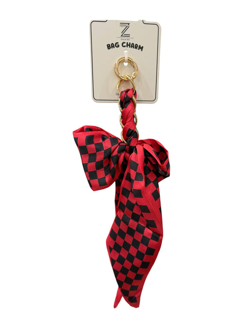 Red/Black Checkered Bag Charm