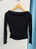 Boat Neck Pintuck Detailing Top