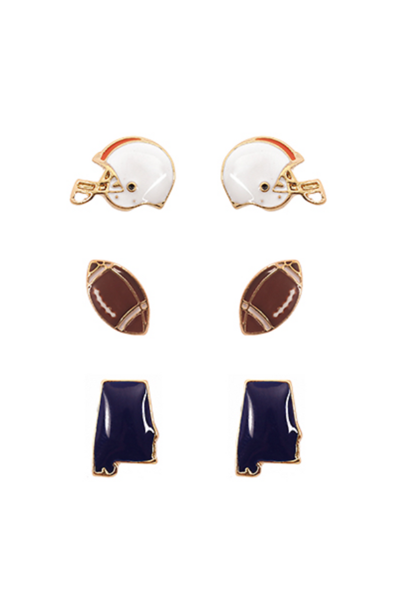 GAMEDAY Football Theme Trio Earrings