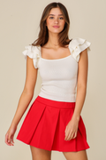 Allesia Top Red & White