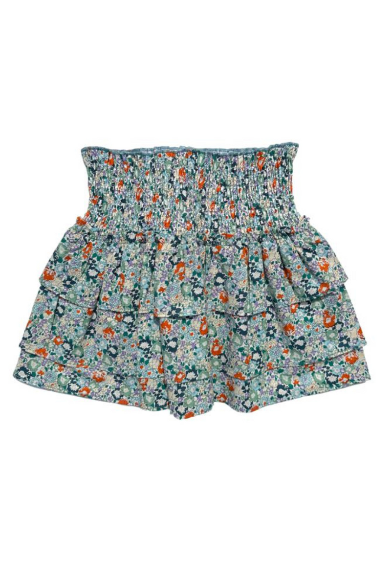 Sally Skirt in Teal Floral by PLEAT