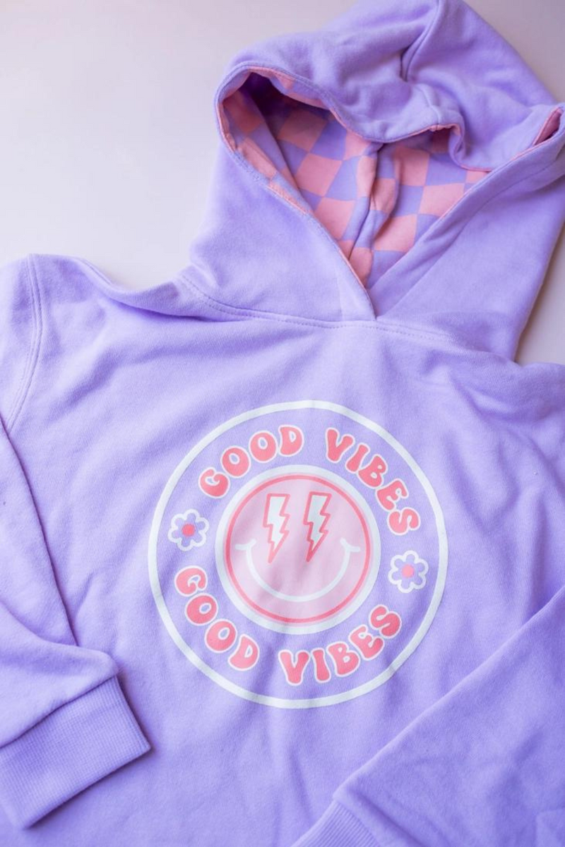 Good Vibes Checkered Hoodie