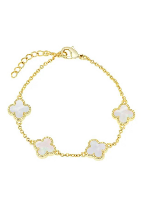 Mother of Pearl Clover Bracelet