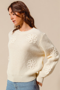 Aubrey Flower Embroidered Sweater