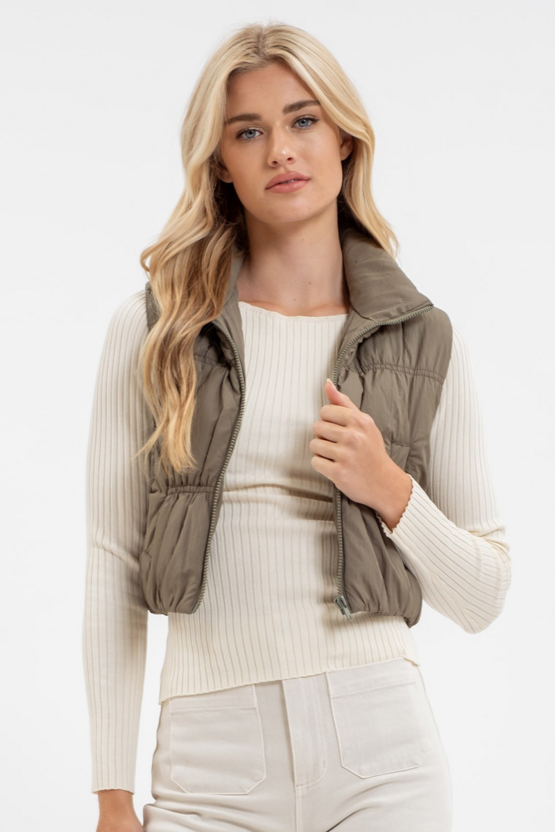 Parker Cropped Puffer Vest