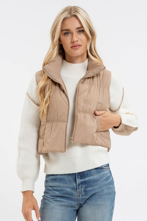 Parker Cropped Puffer Vest