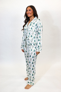 Holiday Traditions Silky Satin PJ Set by Jane Marie