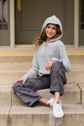 Heather Grey Thermal Hoodie by Vintage Havana