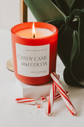 Candy Cane & Cocoa 15oz Soy Candle