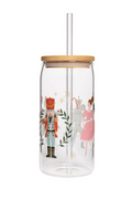 Nutcracker 17oz Glass Can