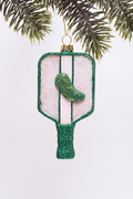 Pickleball Boxed Glass Ornament