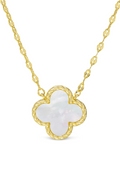 Mother of Pearl Clover Necklace by Lily Nily