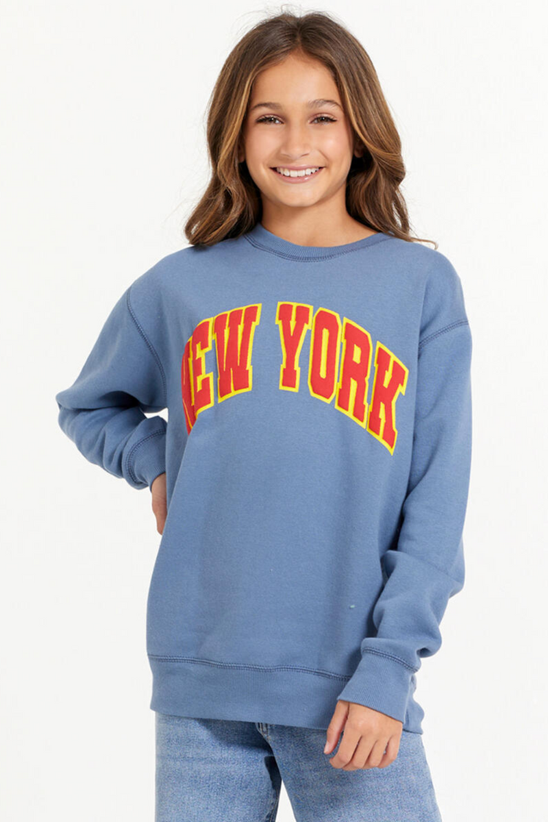 New York Puff Print Crewneck by Vintage Havana