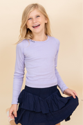 Gracie Ribbed Purple Top by Flowers by Zoe