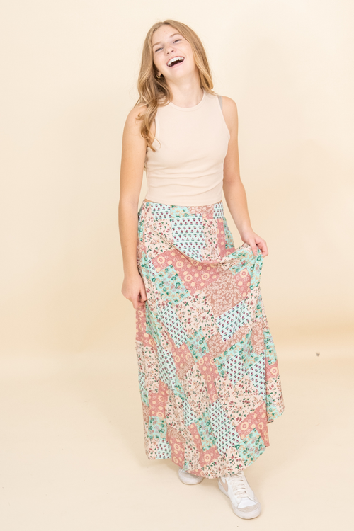 Bradyn Patchwork Maxi Skirt