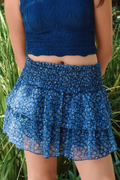 Sheila Chiffon Skirt in Blue by Flowers by Zoe