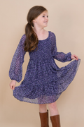 Gretchen Chiffon Dress in Purple by Flowers by Zoe