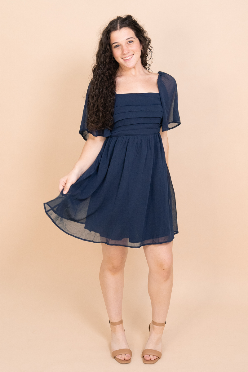 Peyton Flutter Sleeve Dress