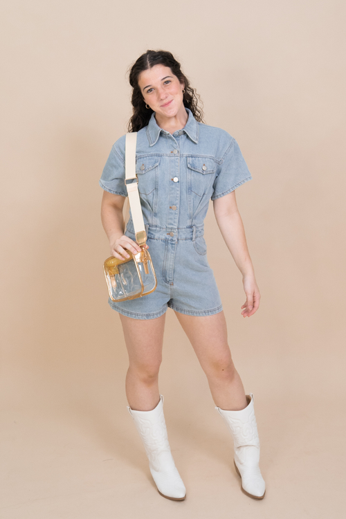 Emmie Denim Romper