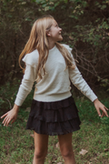 Tween Abbigail Ruffle Trim Sweater by Sadie & Sage