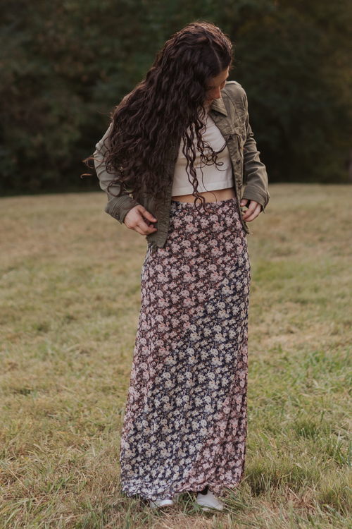 Lorrie Mesh Maxi Skirt