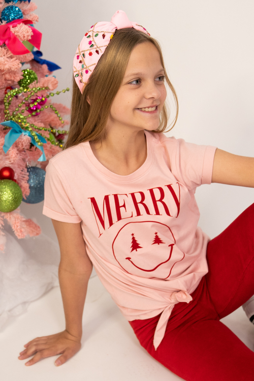 Merry Smiley Face Tee