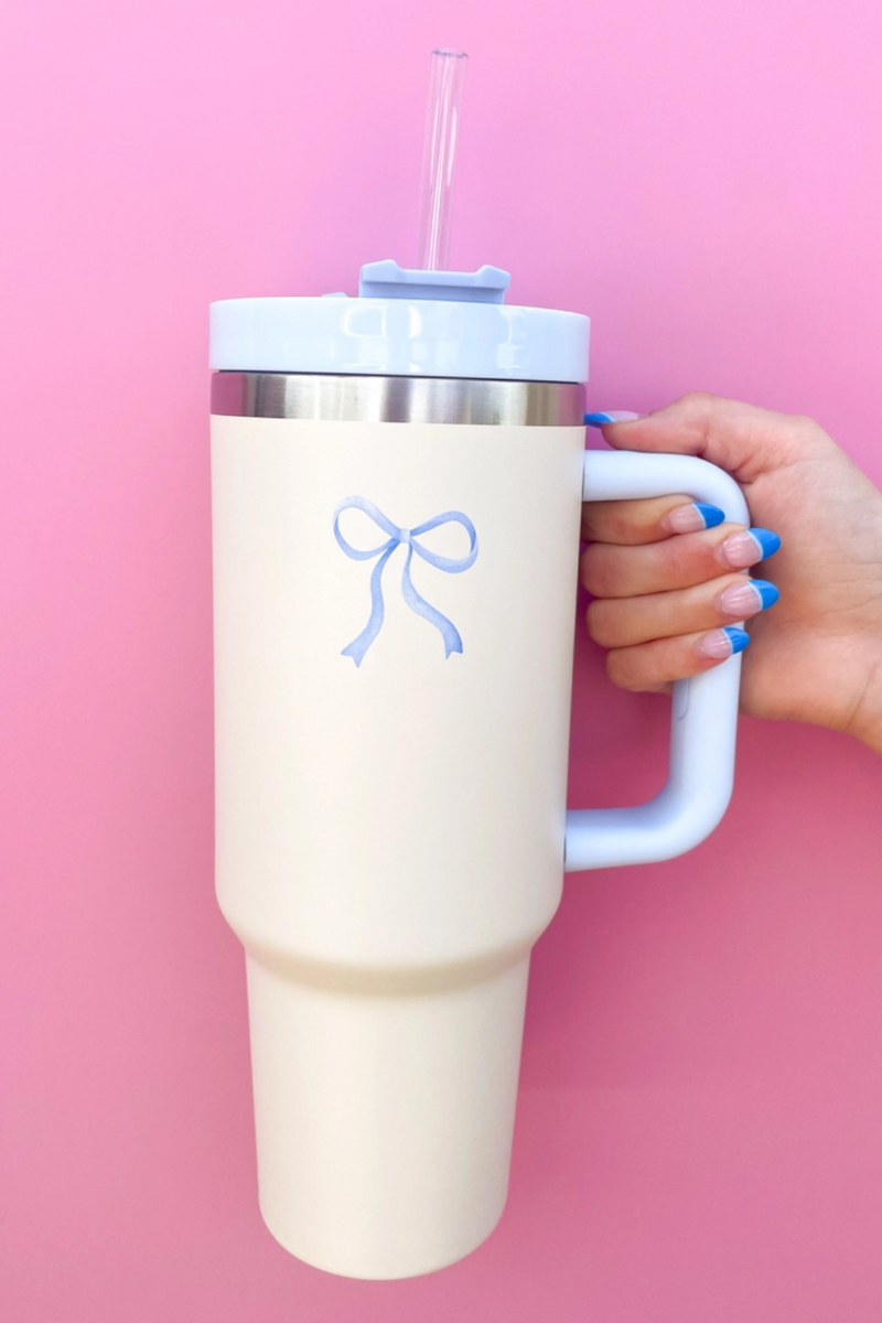 Blue Bow 40oz Tumbler