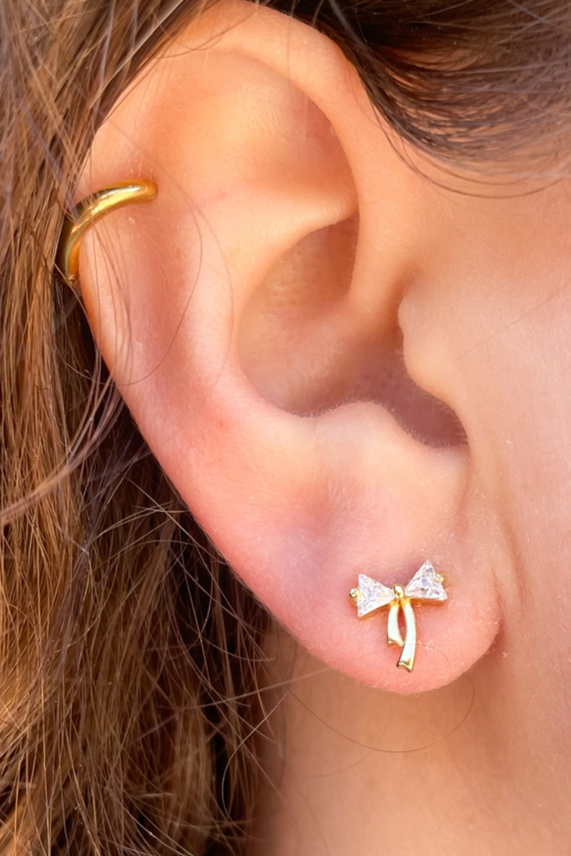 Petite Crystal Bow Earring