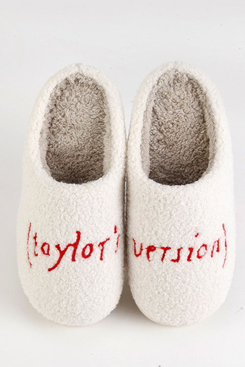 Taylor's Version Embroidered Slippers