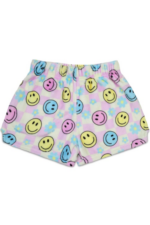 Happy Check Plush Shorts by iScream