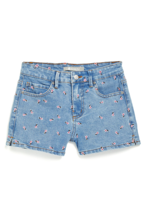 Ditsy Floral Embroidery Shorts by Tractr