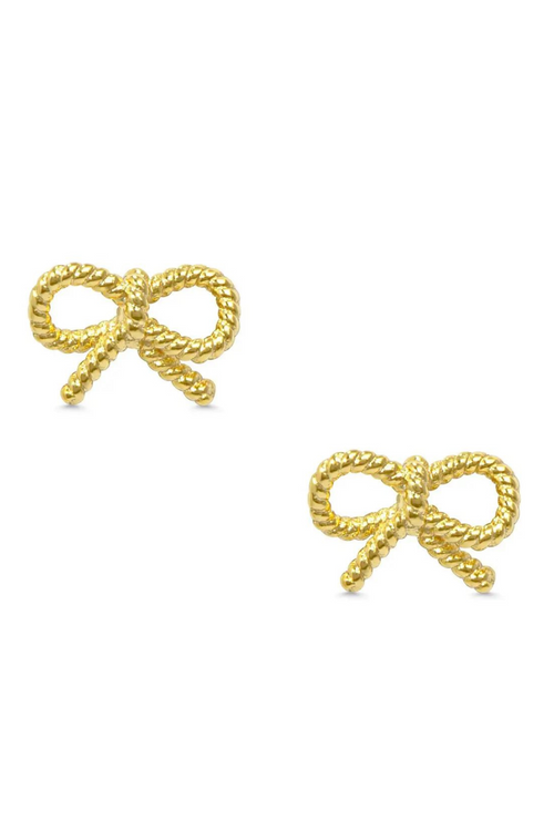 Bow Twist Stud Earrings by Lily Nily