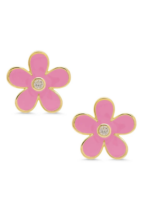 Flower CZ Stud Earrings by Lily Nily