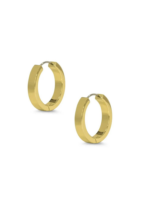 Small Flat Hoop Earrings by Lily Nily