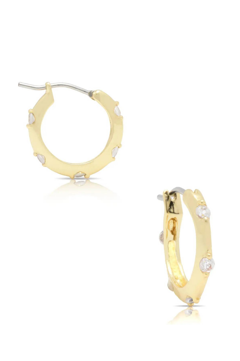 Medium Hoop Earrings with CZ by Lily Nily