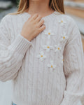 Louise Embroidered Daisy Sweater Tween