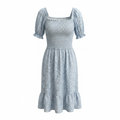 Girls Molly Dress in Blue Floral by Katie J