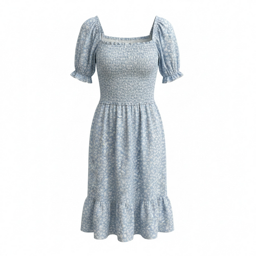Girls Molly Dress in Blue Floral by Katie J