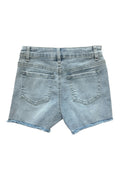 Tractr Girls Brittany 5 Pocket Fray Shorts in Light Indigo