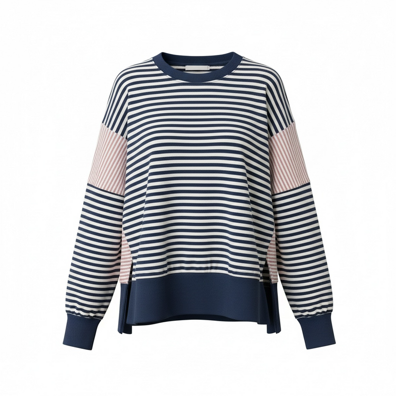 Ashley Stripe Oversized Top