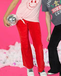 Girls Rib Velour Pants by Paper Flower