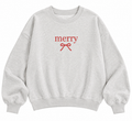 Merry Bow Holiday Crew Neck Sweatshirt