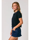Carolyn Short Sleeve Button Down Sweater