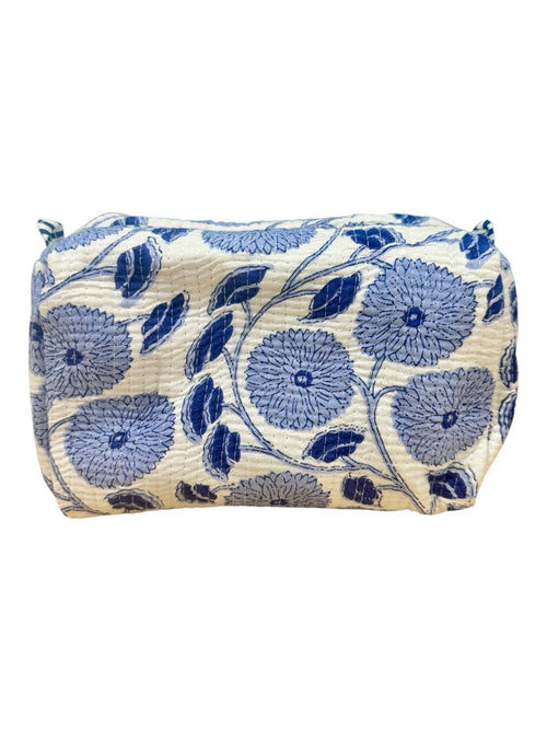 Sweet Garden Blue Cosmetic Bags
