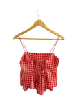 Red Gingham Flowy Top by Vintage Havana