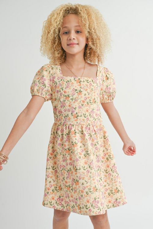 Adeline Floral Puff Sleeve Mini Dress
