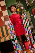 The Libba Skort in Textured Red by PLEAT