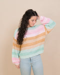 Multi Color Stripe Loose Fit Sweater - 2 colors