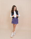 Ginny Ruched Skirt in Purple by Flowers by Zoe